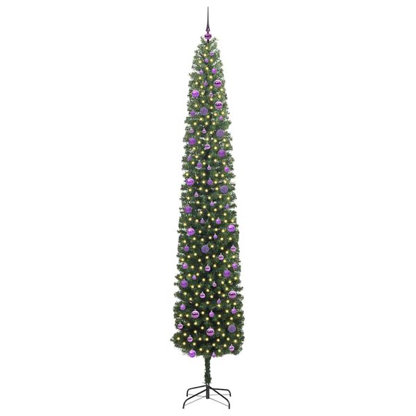 vidaXL K&uuml;nstlicher Weihnachtsbaum mit 300 LEDs mit St&auml;nder Gr&uuml;n 270 cm