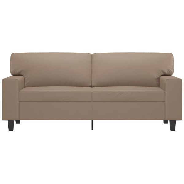 vidaXL 2-Sitzer-Sofa Cappuccino-Braun 140 cm Kunstleder