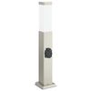 vidaXL Pollerleuchte mit Auslass 50 cm Edelstahl IP44