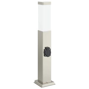 vidaXL Pollerleuchte mit Auslass 50 cm Edelstahl IP44