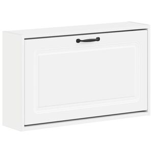 vidaXL Wandmontierter Schuhschrank UTRECHT 71 x 17 x 43 cm Wei&szlig;