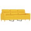 vidaXL 3-Sitzer-Sofa mit Kissen Hellgelb 210 cm Stoff
