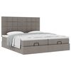 vidaXL Ottoman-Bett mit Matratzen Taupe 180x200 cm Stoff