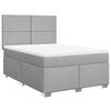 vidaXL Boxspringbett mit Matratze Hellgrau 140x190 cm Stoff