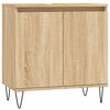 vidaXL Badschrank Sonoma-Eiche 58x33x60 cm Holzwerkstoff