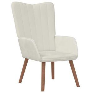 vidaXL Relaxsessel Cremewei&szlig; Samt