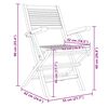 vidaXL Gartenstühle 6 Stk. Klappbar 55x62x90 cm Massivholz Teak