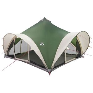 vidaXL Tipi Zelt mit Dach Gr&uuml;n 18-Personen Polyester und Stahl