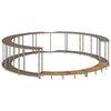 vidaXL Whirlpool-Umrandung mit Stauraum Holztreppe Grau Poly Rattan
