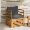 vidaXL Outdoor-Sofagarnitur Massives Akazienholz und Polyester Natur