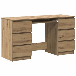 vidaXL Schreibtisch Artisan-Eiche 140x50x77 cm Holzwerkstoff