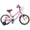 vidaXL Kinderfahrrad 16 Zoll f&uuml;r 4-6 Jahre alt Hellrosa