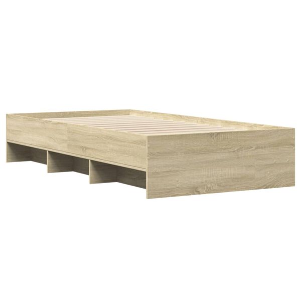 vidaXL Bettgestell ohne Matratze Sonoma-Eiche 90x190 cm Holzwerkstoff