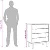 vidaXL Schubladenschrank OTTA Braun&Weiß 76,5x39,5x90 cm Massivholz