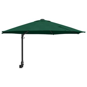 vidaXL Gartensonnenschirm 248 x 248 x 148 cm Polyester und Stahl Gr&uuml;n
