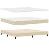 vidaXL Boxspringbett mit Matratze Creme 200 x 200 cm Stoff