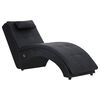 vidaXL Massage Chaiselongue mit Kissen Schwarz Kunstleder