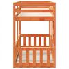 vidaXL Etagenbett Wachsbraun 90x190 cm Massivholz Kiefer