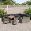 vidaXL Gartensofa-set 12 pcs Grau Poly-Rattan