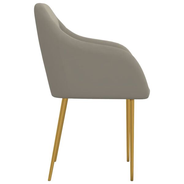 vidaXL Esszimmerst&uuml;hle 2 Stk. Hellgrau Samt