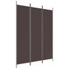 vidaXL 3-tlg. Paravent Braun 150x200 cm Stoff