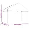 vidaXL Pavillon mit Dach Wei&szlig; 4,46x4,08x3,22 m Polyethylen