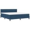 vidaXL Boxspringbett mit Matratze mit Kopfteil Blau 180 x 200 cm Stoff