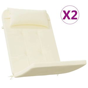 vidaXL Adirondack-Auflagen 2 Stk. Creme Oxford-Gewebe
