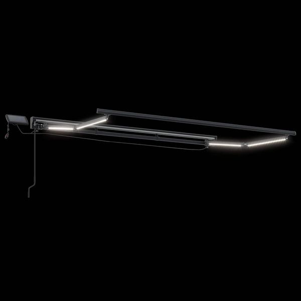 vidaXL Manueller Markisenrahmen mit LEDs Anthrazit 3 x 2 m Aluminium