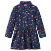 vidaXL Kinderkleid mit Langen &Auml;rmeln Marineblau 128