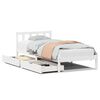 vidaXL Massivholzbett ohne Matratze Wei&szlig; 75x190 cm Kiefernholz