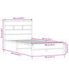 vidaXL Bettgestell ohne Matratze Sonoma-Eiche 100x200 cm Holzwerkstoff
