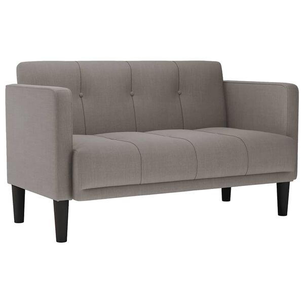 vidaXL Zweisitzer-Sofa Taupe 111 cm Stoff