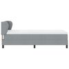 vidaXL Boxspringbett mit Matratze Hellgrau 100 x 200 cm Stoff