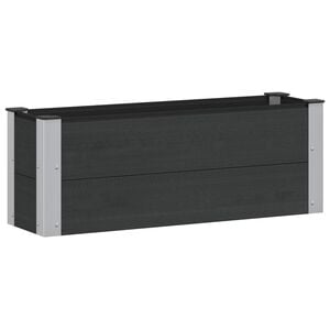vidaXL Hochbeet Schwarz 100 x 30 x 36 cm WPC und Aluminium