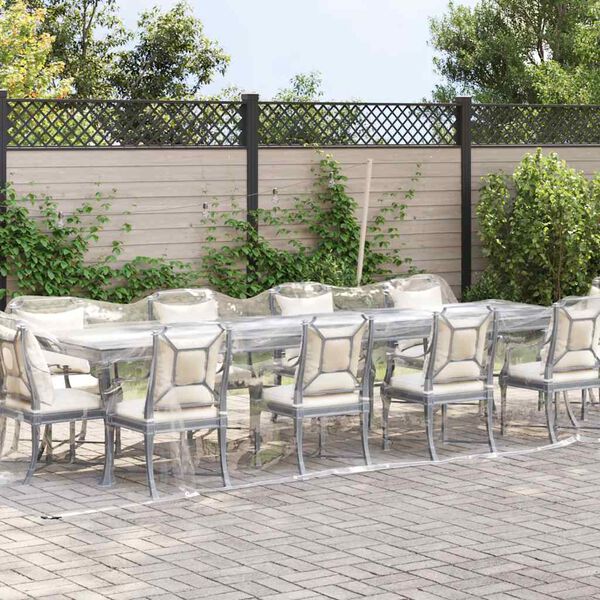 vidaXL Transparente Plane mit &Ouml;sen 3x8 m PVC