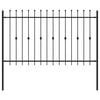 vidaXL Spie&szlig;zaun ASTEN 200 x 166 cm Pulverbeschichteter Stahl Schwarz