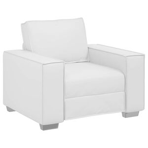 vidaXL Sofa-Sessel Wei&szlig; 100 cm Kunstleder