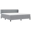 vidaXL Boxspringbett mit Matratze Hellgrau 180 x 200 cm Stoff