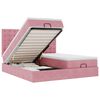 vidaXL Ottoman-Bett mit Matratzen & LEDs Rosa 160x200 cm Samt