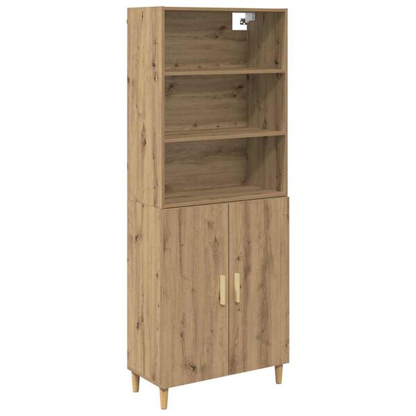 vidaXL Highboard Artisan-Eiche 69,5 x 32,5 x 180 cm Holzwerkstoff