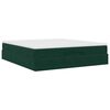 vidaXL Ottoman-Bett mit Matratze Dunkelgr&uuml;n 180x200 cm Samt