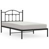 vidaXL Bettgestell mit Kopfteil Metall Schwarz 100x190 cm