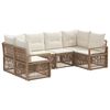 vidaXL Gartensofa-set 6 stk. 6-Sitzanzahl Beige Poly-Rattan