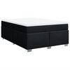 vidaXL Boxspringbett mit Matratze Schwarz 140x200 cm Stoff