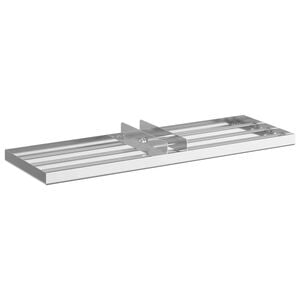vidaXL Garten Nivellierrechen Silber 75 x 25 x 6 cm Edelstahl