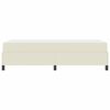 vidaXL Bettgestell mit Matratze Creme 100 x 200 cm Kunstleder