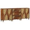 vidaXL Badezimmerschrank-Set mit Schubladen 3 pcs Honigbraun und Gold