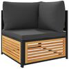 vidaXL Garten-Ecksofa mit Kissen Massivholz Akazie