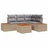 vidaXL Gartensofa-set mit Kissen 5 pcs Beige Poly-Rattan